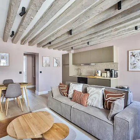 Daire 41.typical Parisian Flat#4pers#le Marais#beaubourg