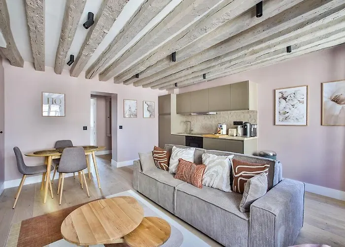 Daire 41.typical Parisian Flat#4pers#le Marais#beaubourg